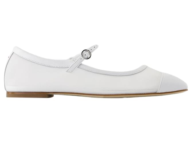 Una ballerina in mesh - Aeyde - Pelle - Bianco