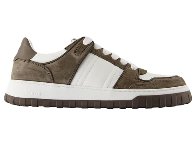 Sneakers Mid - AMI Paris - Pelle - Bianco