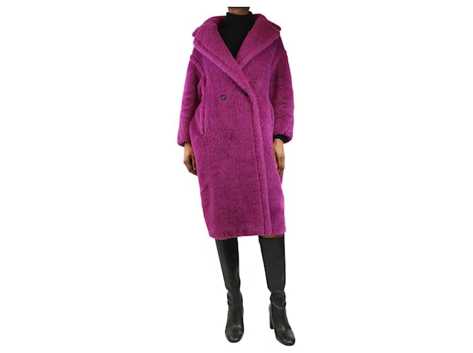 Max Mara Cappotto in pile viola - taglia XS Porpora