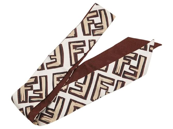 Foulard in seta Fendi Marrone