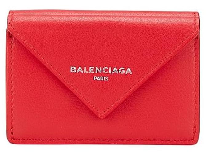 Portafoglio Mini in Pelle Balenciaga Rosso