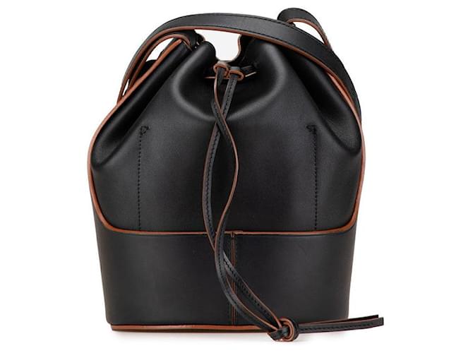 Borsa a spalla in pelle con anagramma Loewe Marrone