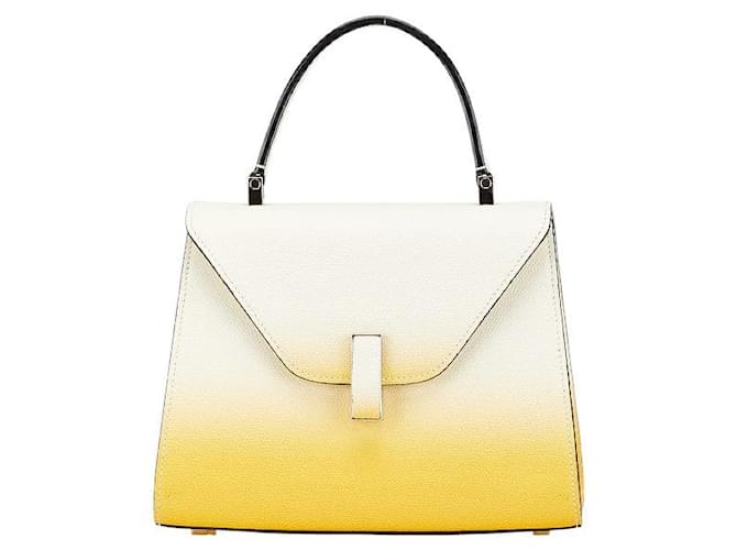 Borsa in pelle Valextra Mini Iside Glow Giallo