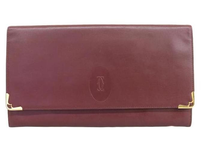 Clutch in pelle Cartier null Rosso