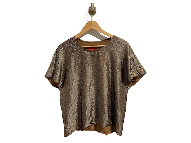 LANVIN Top T.Internazionale XL Seta D'oro