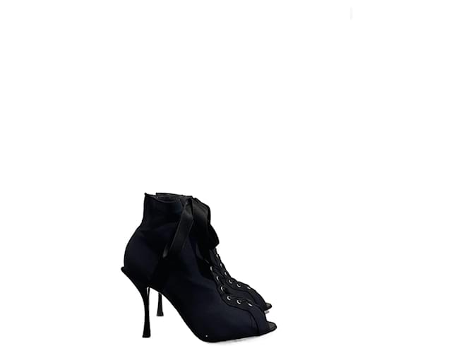DOLCE & GABBANA Stivaletti T.EU 38 Tessuto Nero