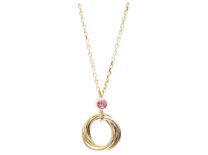 Collana Trinity Baby Cartier con Zaffiro Rosa D'oro