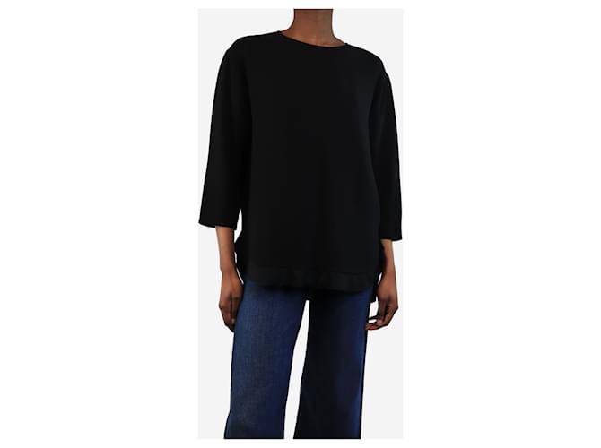 Stella Mc Cartney Top nero con volant - taglia UK 6