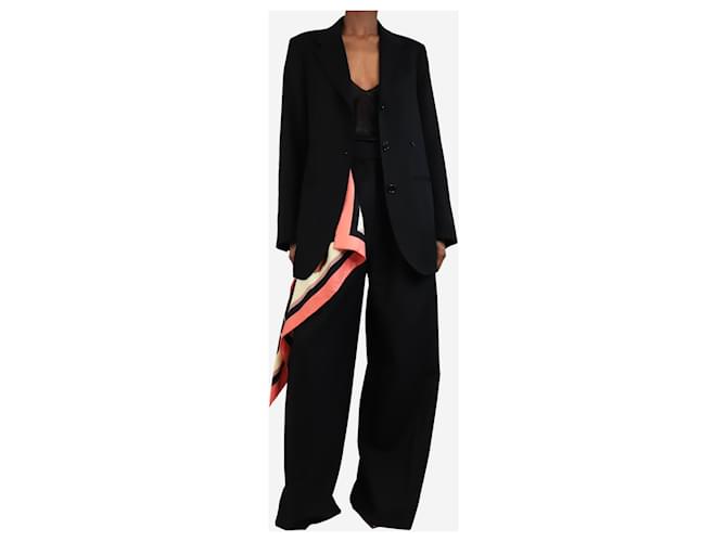 Dries Van Noten Blazer nero con sciarpa - taglia UK 6