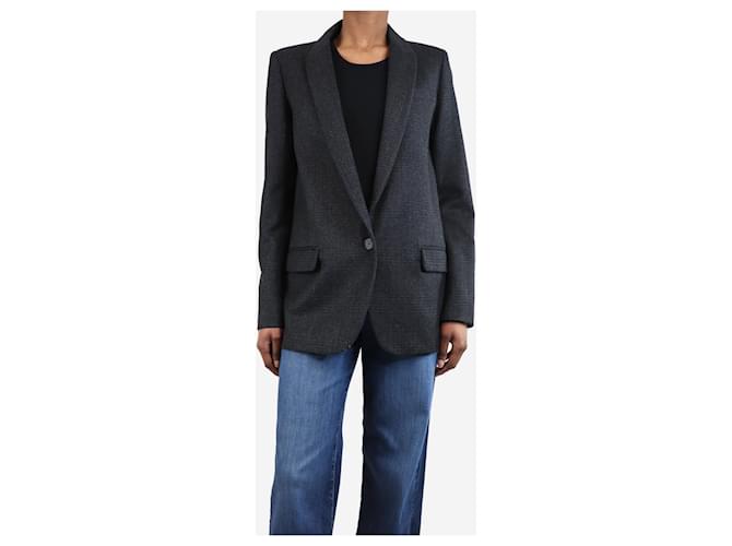 Isabel Marant Etoile Blazer in lana a quadri grigio carbone - taglia UK 8
