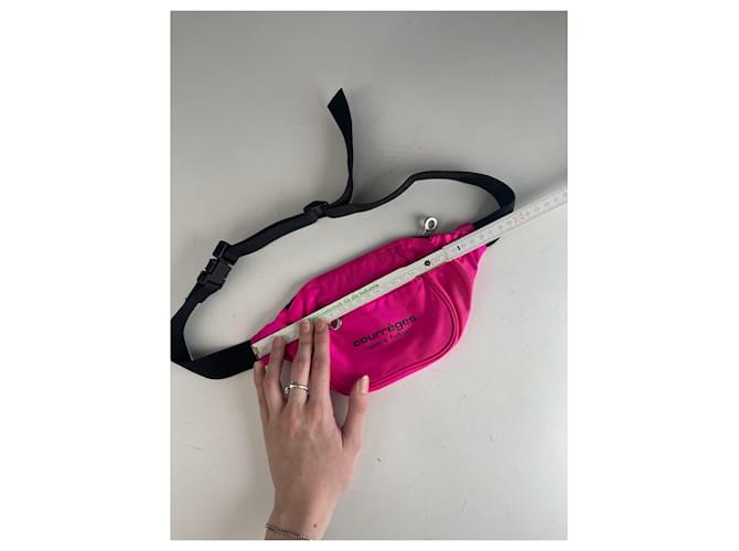 Borsa a tracolla vintage Courreges Paris / Marsupio rosa