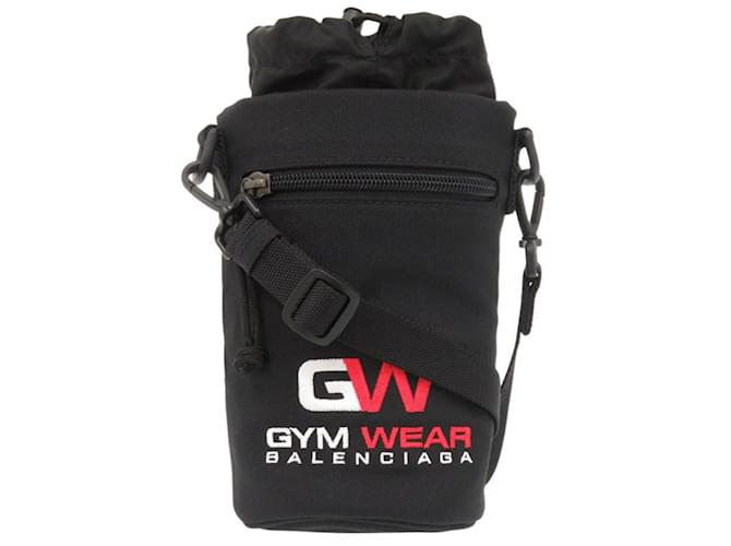 Borsa a spalla in nylon nero Balenciaga