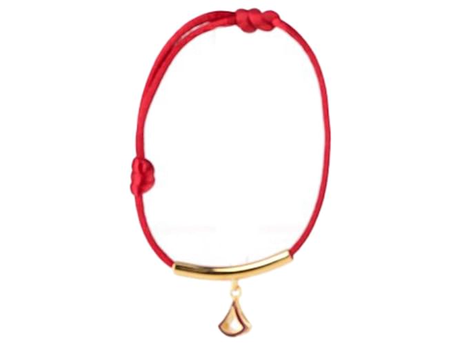 Bulgari Bracciale Divas' Dream Bvlgari in cotone rosso Bordò
