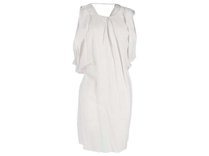 Abito senza maniche fino al ginocchio in viscosa bianca di Acne Studios Bianco Crudo