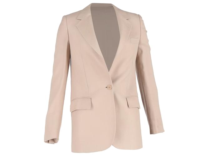 Stella Mc Cartney Blazer a un bottone Stella McCartney in lino nudo Marrone Carne