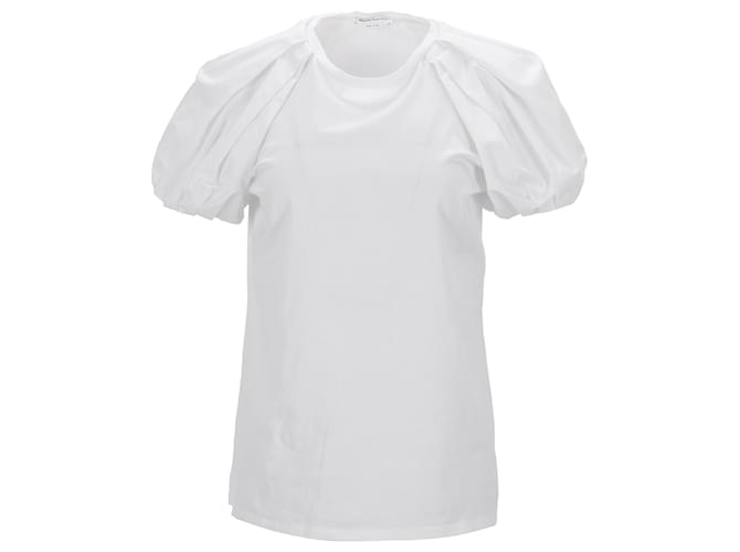 T-shirt con maniche a sbuffo Alexander McQueen in cotone bianco