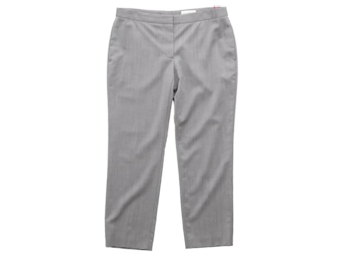 Pantaloni a gamba dritta Alexander McQueen in lana grigia Grigio