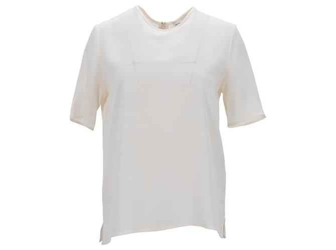 Blusa a maniche corte Etro in seta bianca Bianco Crudo