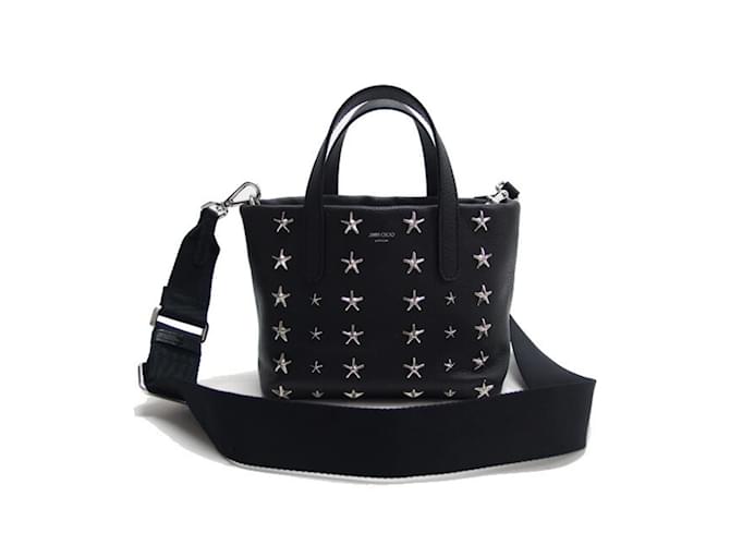 Borsa a Spalla Mini Pimlico Star Studs di Jimmy Choo Nero