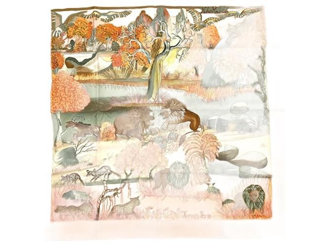 Stola Nuba Mountain Hermès Carre 90 Arancione