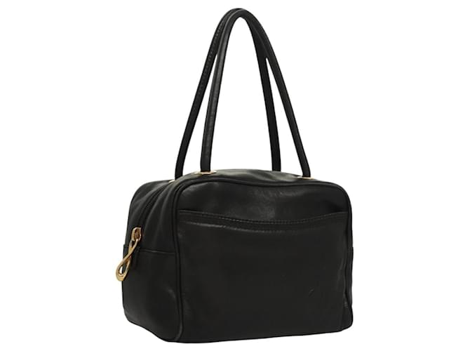 LOEWE Anagram Borsa a Mano in Pelle Nera Oro Auth MY210 Nero D'oro