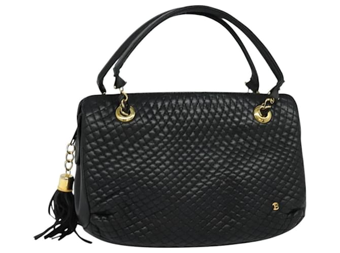 BALLY Borsa a mano trapuntata in pelle nera Auth BA969 Nero