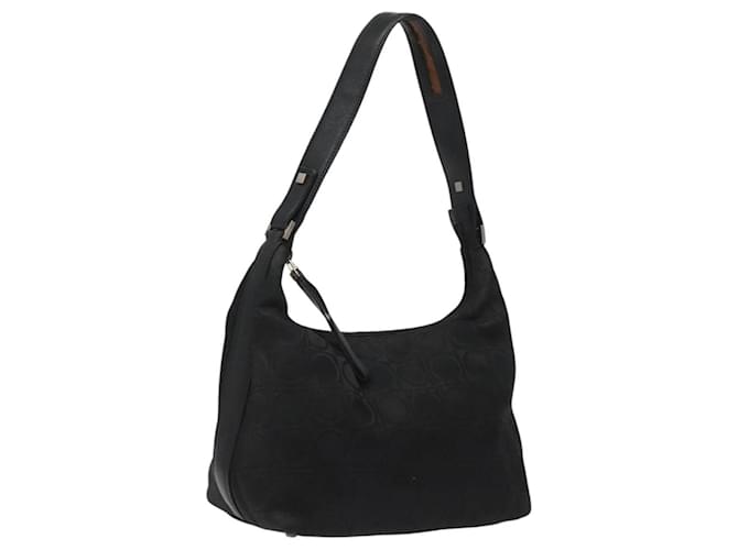Borsa a mano in tela nera Salvatore Ferragamo Auth bs23793 Nero