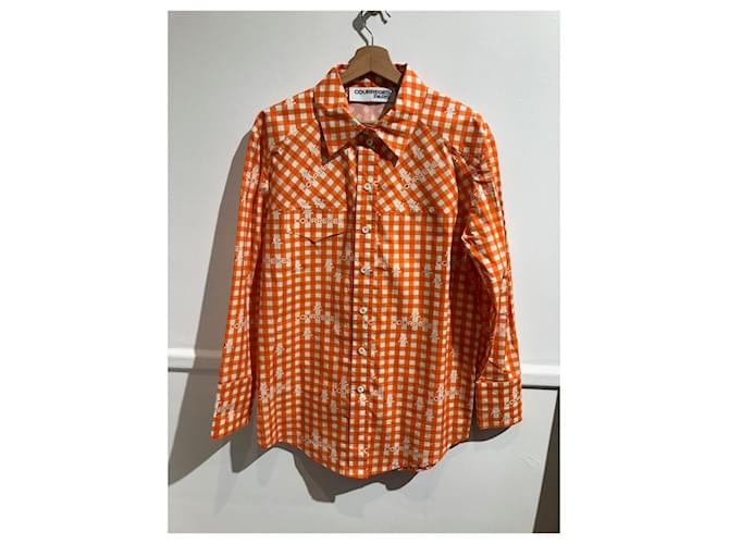 COURREGES Tops T.International M Cotone Arancione