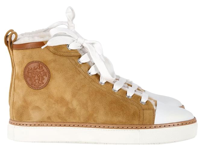 Hermès Sneakers alte Hermes Jimmy in suede marrone