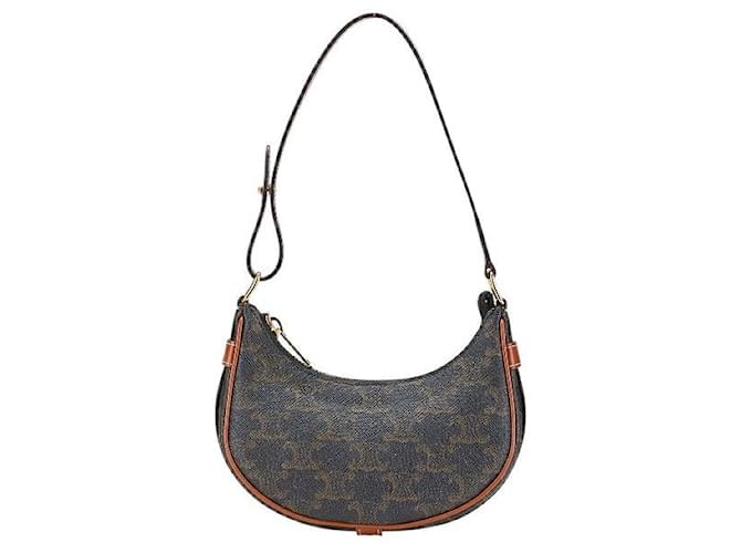 Céline Borsa Celine Triomphe Mini Ava in pelle PVC marrone
