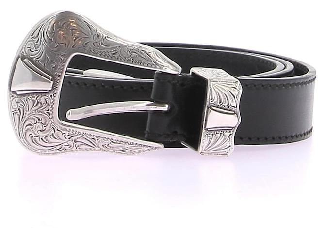 Autre Marque KATE CATE Cinture T.cm 80 Pelle Nero