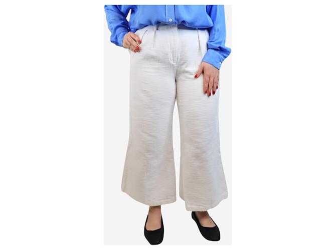 Zimmermann Pantaloni di cotone bianchi - taglia UK 14 Bianco