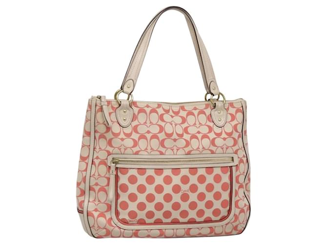 Borsa Tote in Tela Coach Signature Rosa Auth bs24113