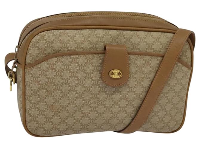 Céline Borsa a spalla in tela Macadam CELINE beige Auth BA958