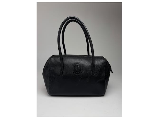 Borsa in pelle vintage Cartier nera Nero