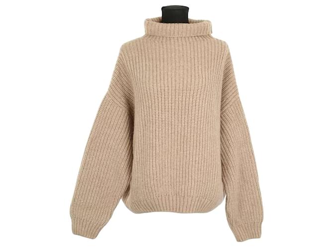 Anine Bing Maglione di lana beige