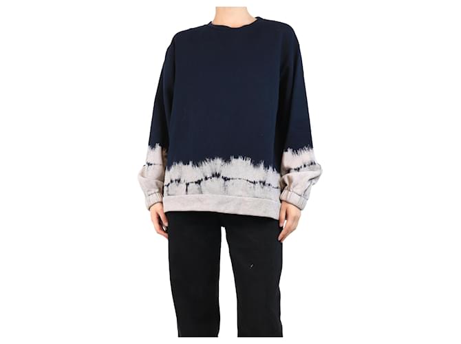 Stella Mc Cartney Felpa tie-dye blu e beige - taglia UK 10