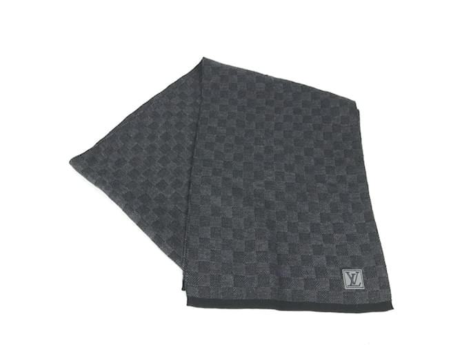 Sciarpa Petit Damier Graphite Louis Vuitton Marrone Nero