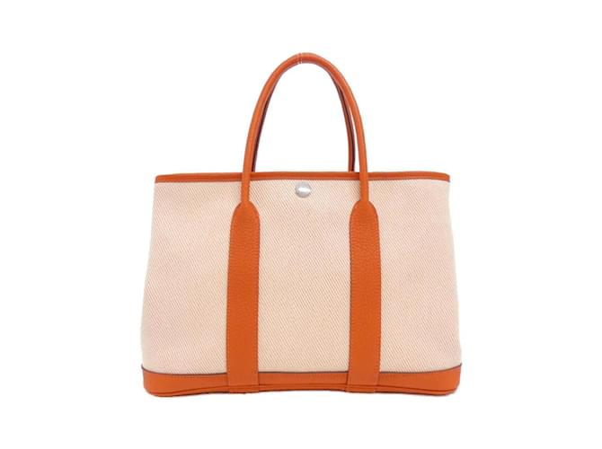 Borsa a mano Garden Party di Hermès Arancione Crudo