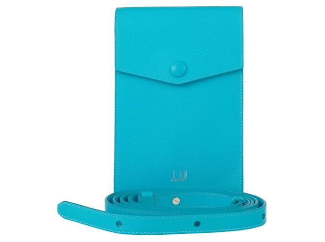 Alfred Dunhill Borsa a Spalla in Pelle Blu Dunhill Cadogan