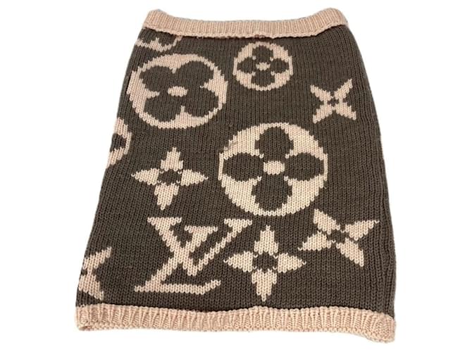 Sciarpa Accessorio Snood Monogram Louis Vuitton Marrone Rosa