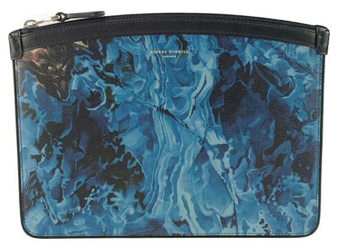 Alfred Dunhill Dunhill Duke Marble Piccolo Zip Folio Blu