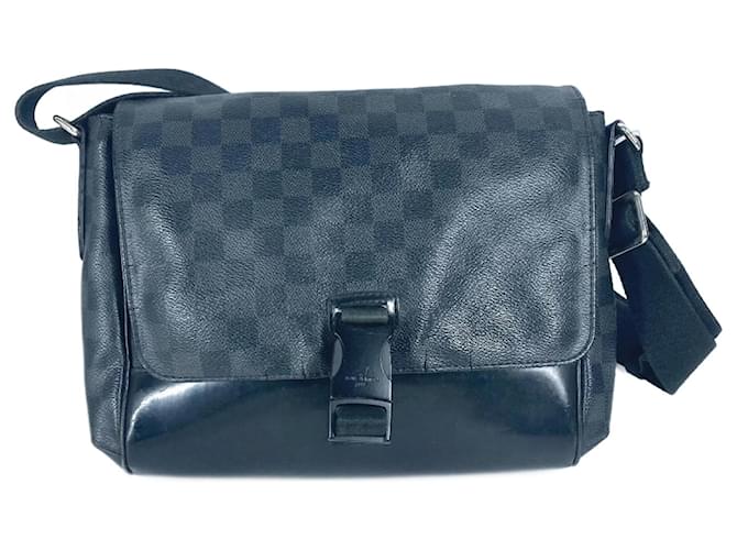 Borsa Messenger PM Damier Graphite Louis Vuitton Nero