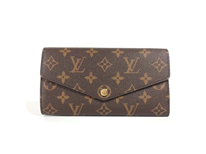 Portafoglio Lungo Sarah NM Monogramma Louis Vuitton Marrone Blu