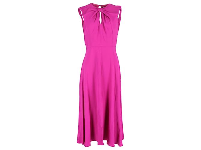 Autre Marque Abito lungo Saloni Marla in rayon rosa