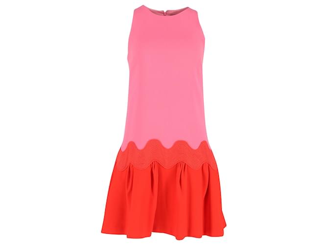 Autre Marque Abito mini colorblock Lela Rose in poliestere rosa Marrone