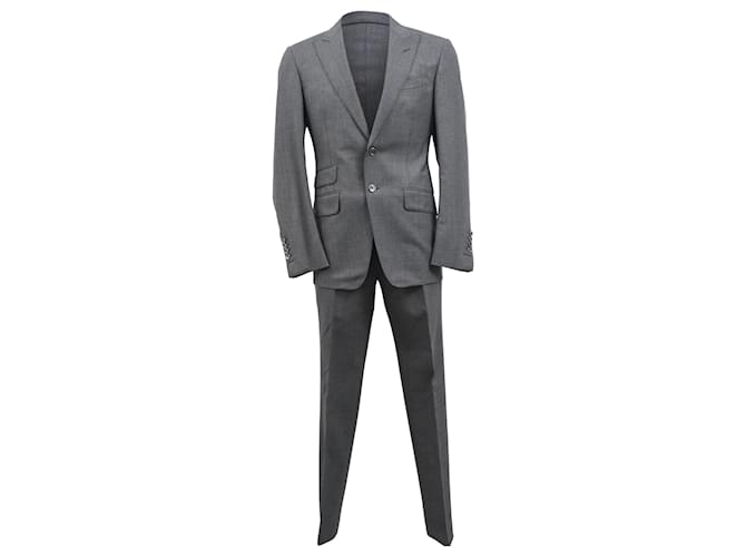 Blazer e completo pantalone a un bottone Tom Ford O’Connor in lana grigia Grigio