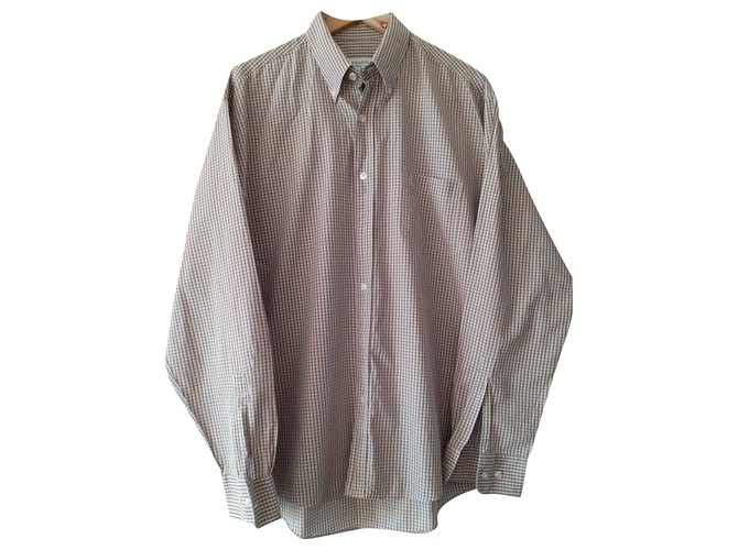 Yves Saint Laurent Camicie Marrone Bianco