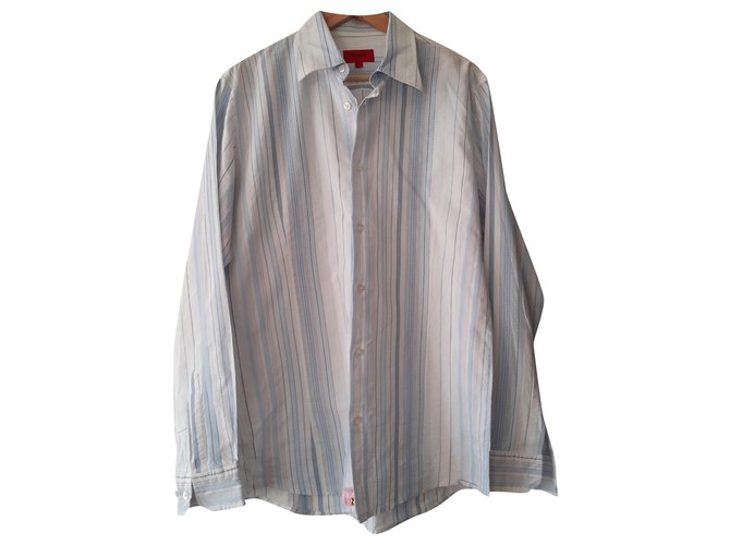 Hugo Boss Camicie Bianco Blu chiaro