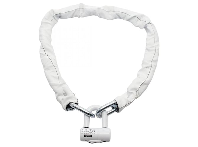 Maison Martin Margiela MM6 Maison Margiela KRYPTONITE Catena Disco Lucchetto Argento Bianco